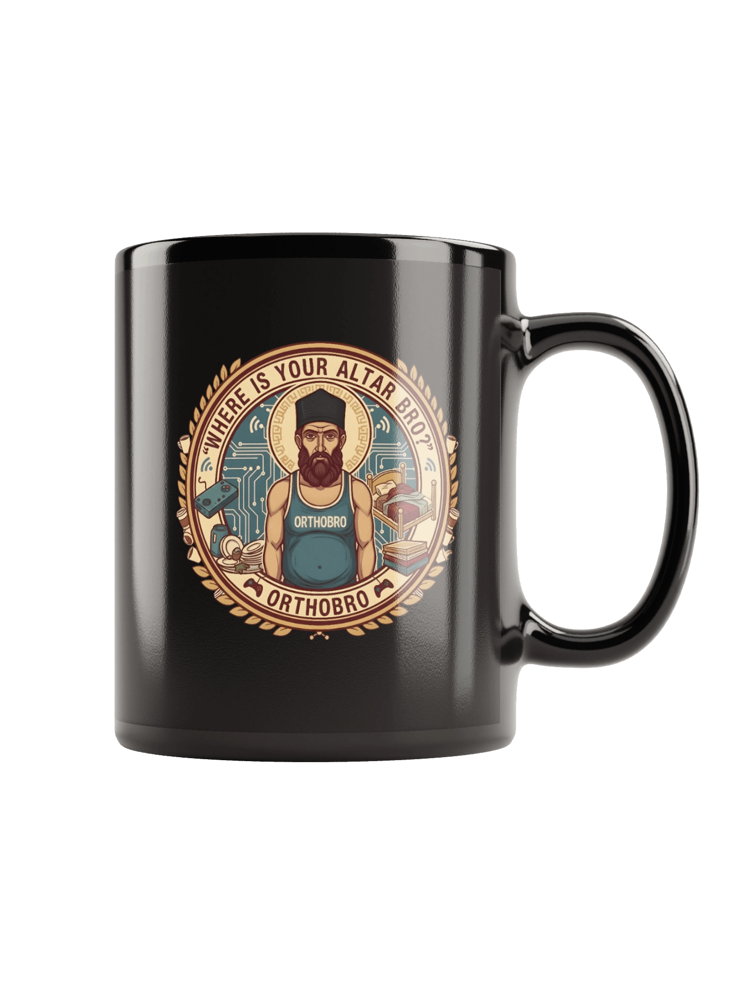 Where Is Your Altar Bro? (Black Mug) product image (1)