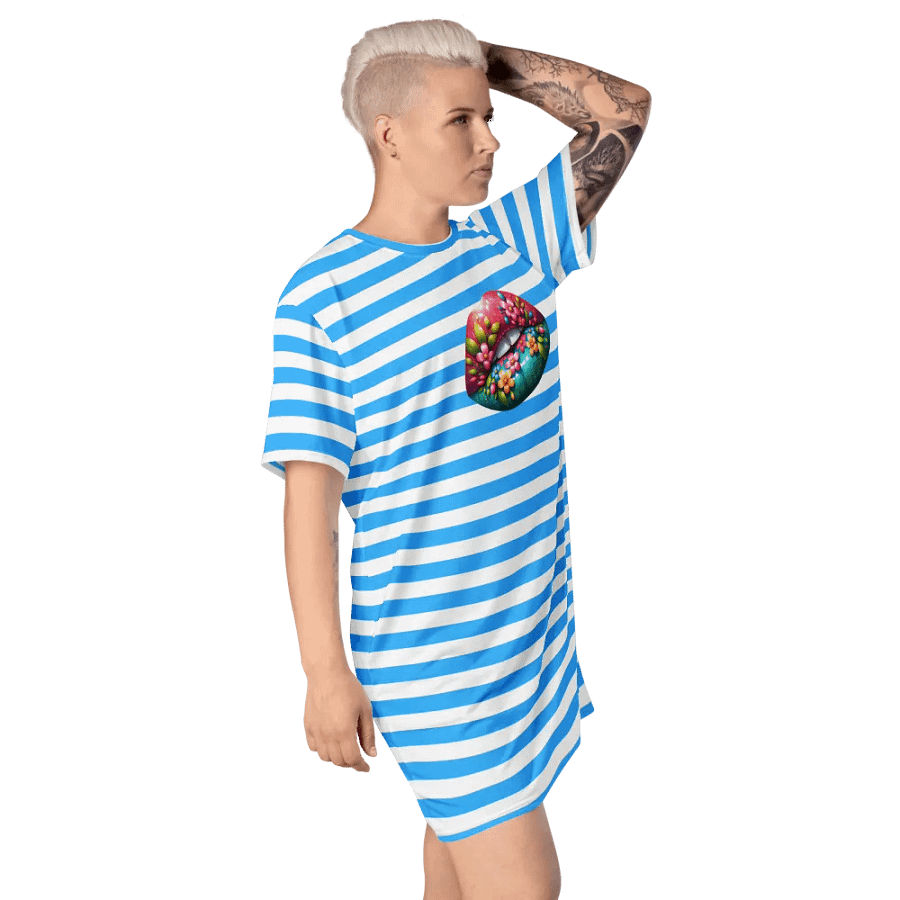 Blooming Lips Blue Tee Summer Dress product image (4)