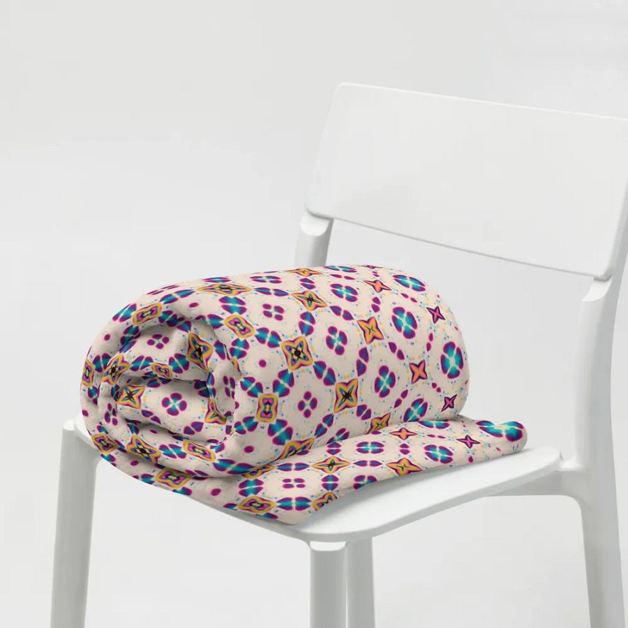 Seamless Metamorphosis Hearts & Stars Patterned Throw Blanket product image (9)