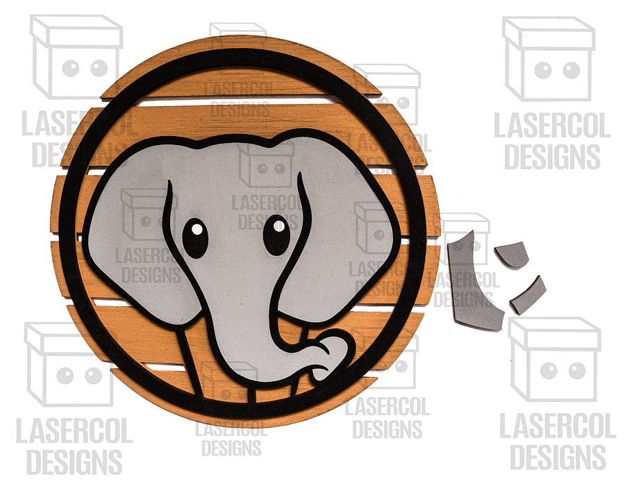 Animals DIY Paint Kit Puzzle Set 2 - Laser Cut Files product image (9)