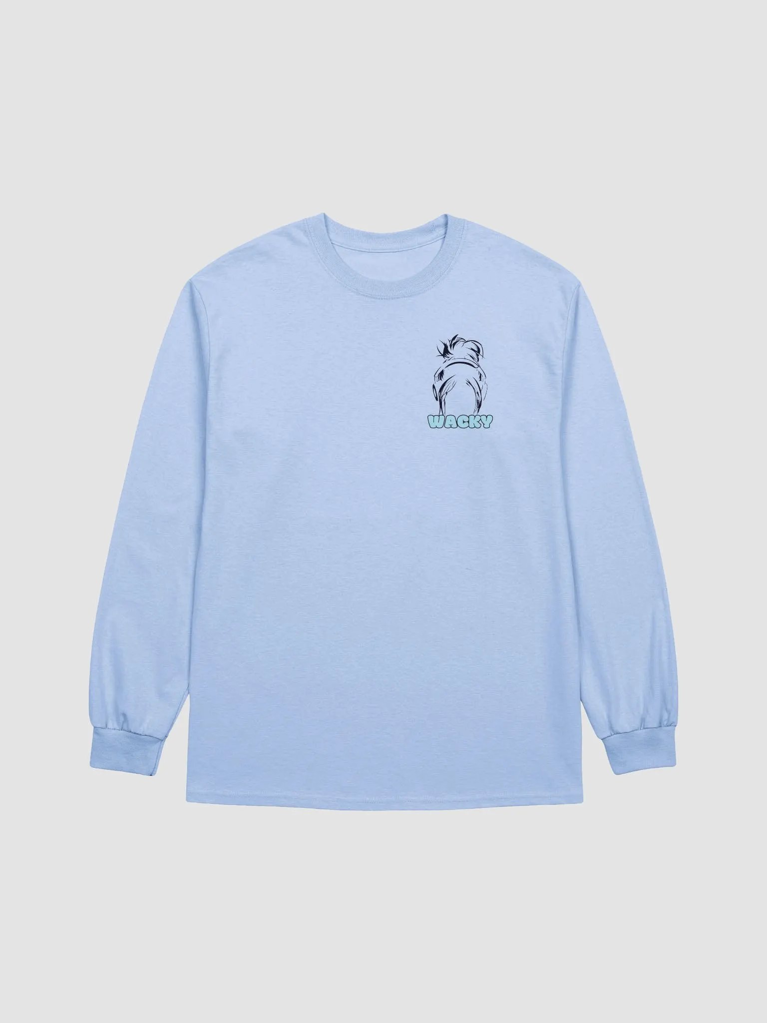 Wacky Logo Long Sleeve Tee (Black & Blue Logo) product image (1)