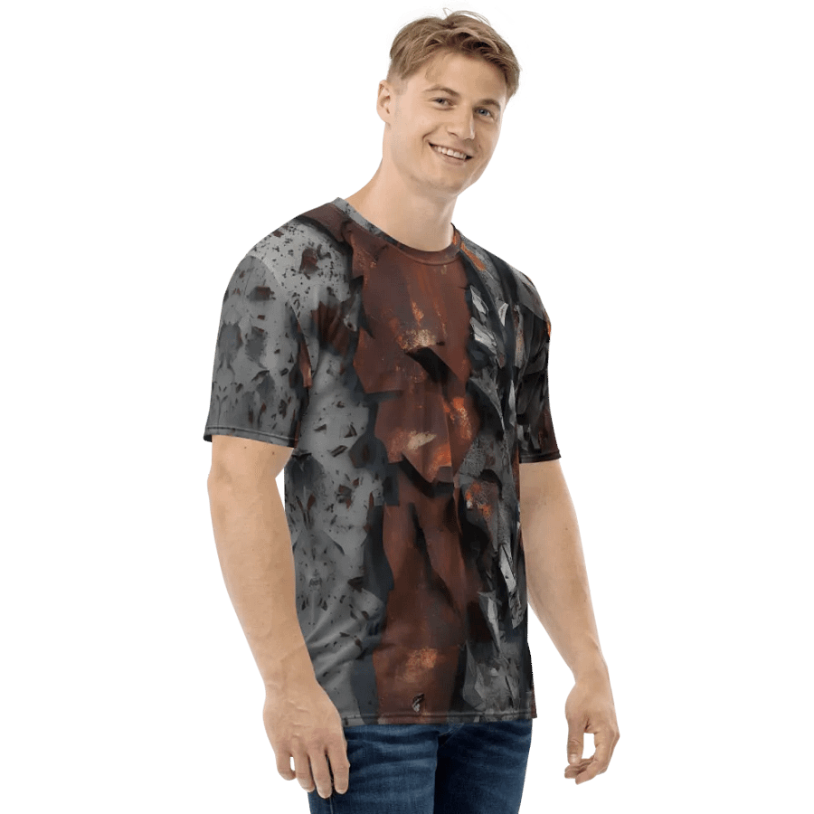 Distressed Rust Texture Tee - Industrial Decay Art product image (4)