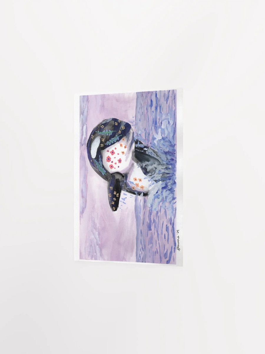 floral orca 06 - gouache - print product image (3)