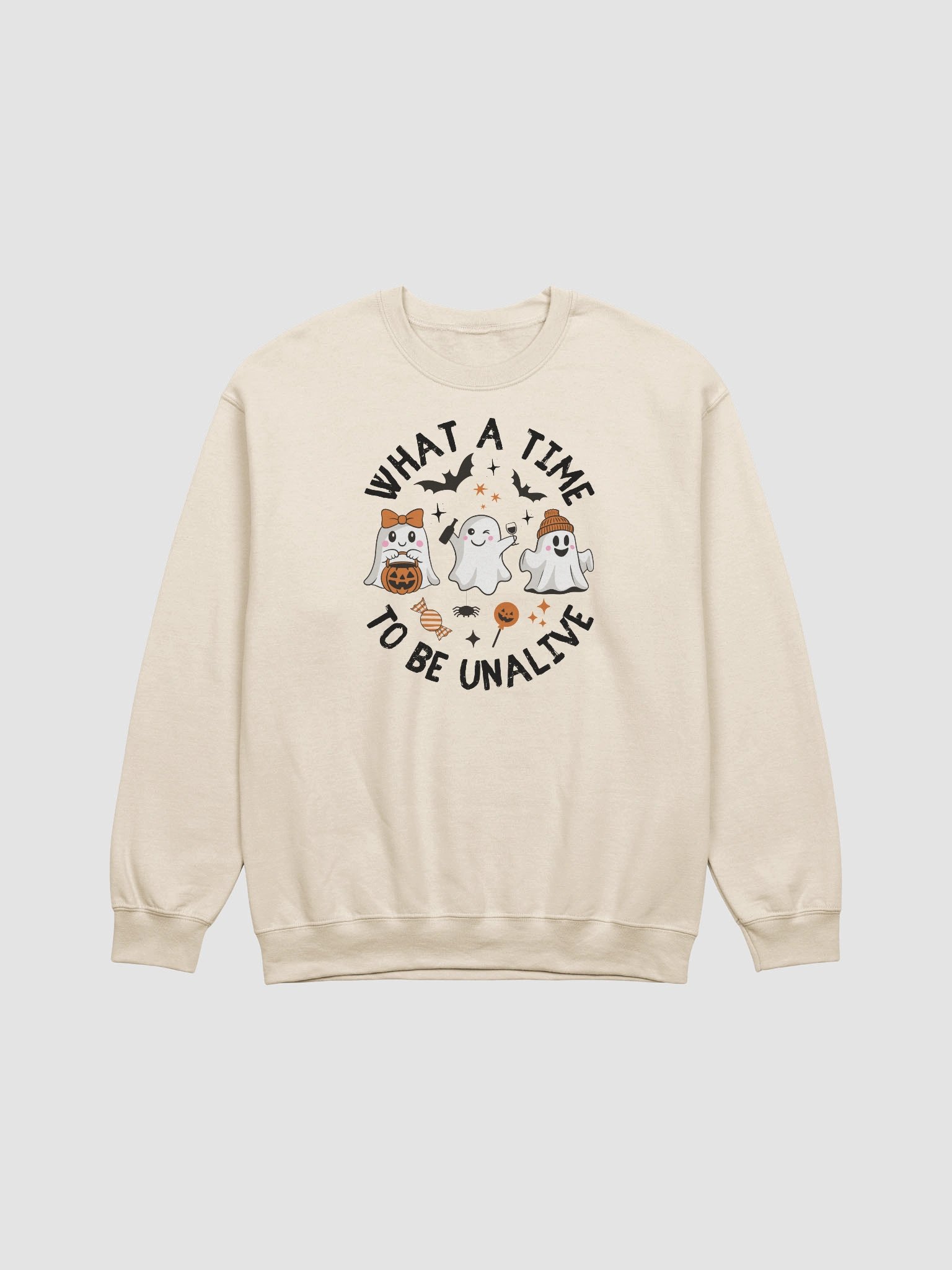 Spooky Season Ghost Sweatshirt - Light product image (14)