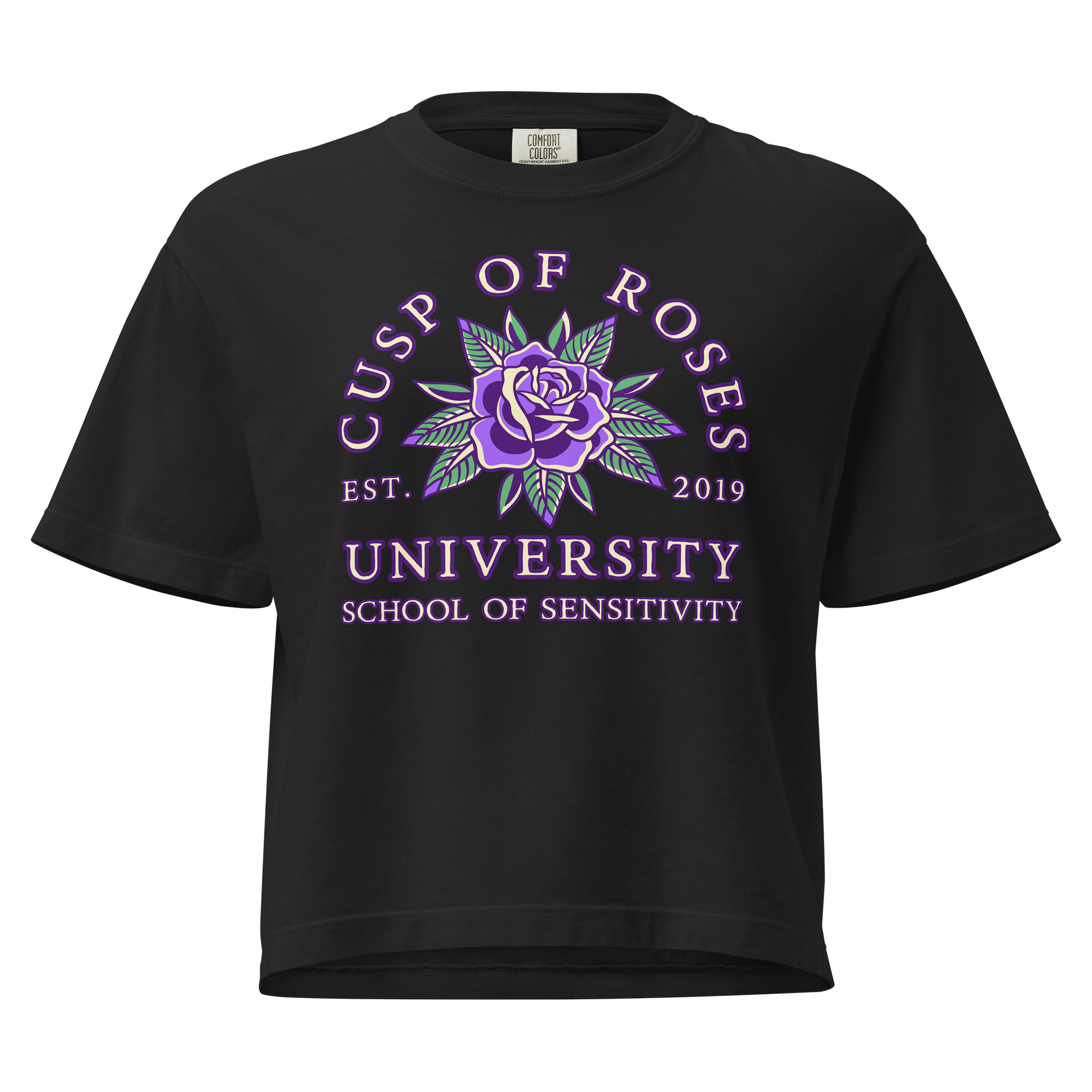 school of sensitivity | crop tee | aquarius-pisces cusp product image (1)