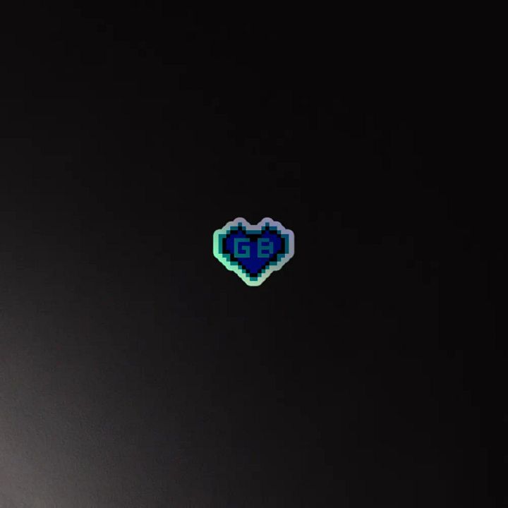 Gameboy Heart Holographic Sticker product image (4)