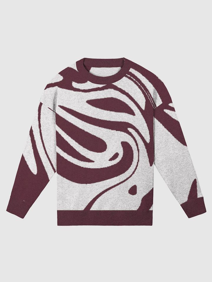 Burgundy Swirl Knit Sweater product image (2)