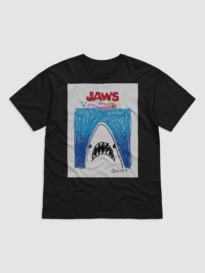 🦈 "JAWS" – Shark CreepyKids Horror Unisex Art Print Tee 💀 product image (1)