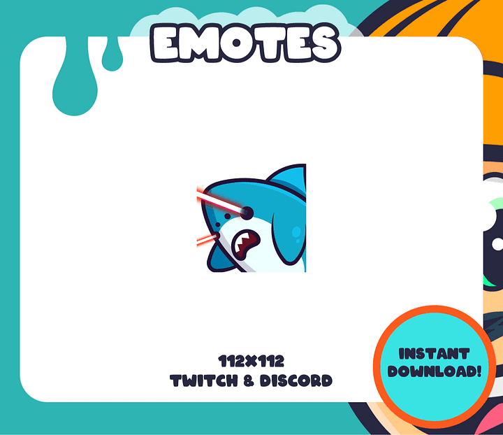 *Animated* Laser Shark Emote product image (1)