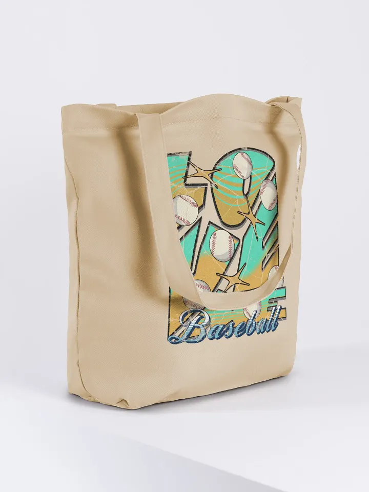 Love Me Baseball Turquoise Tote Bag product image (1)