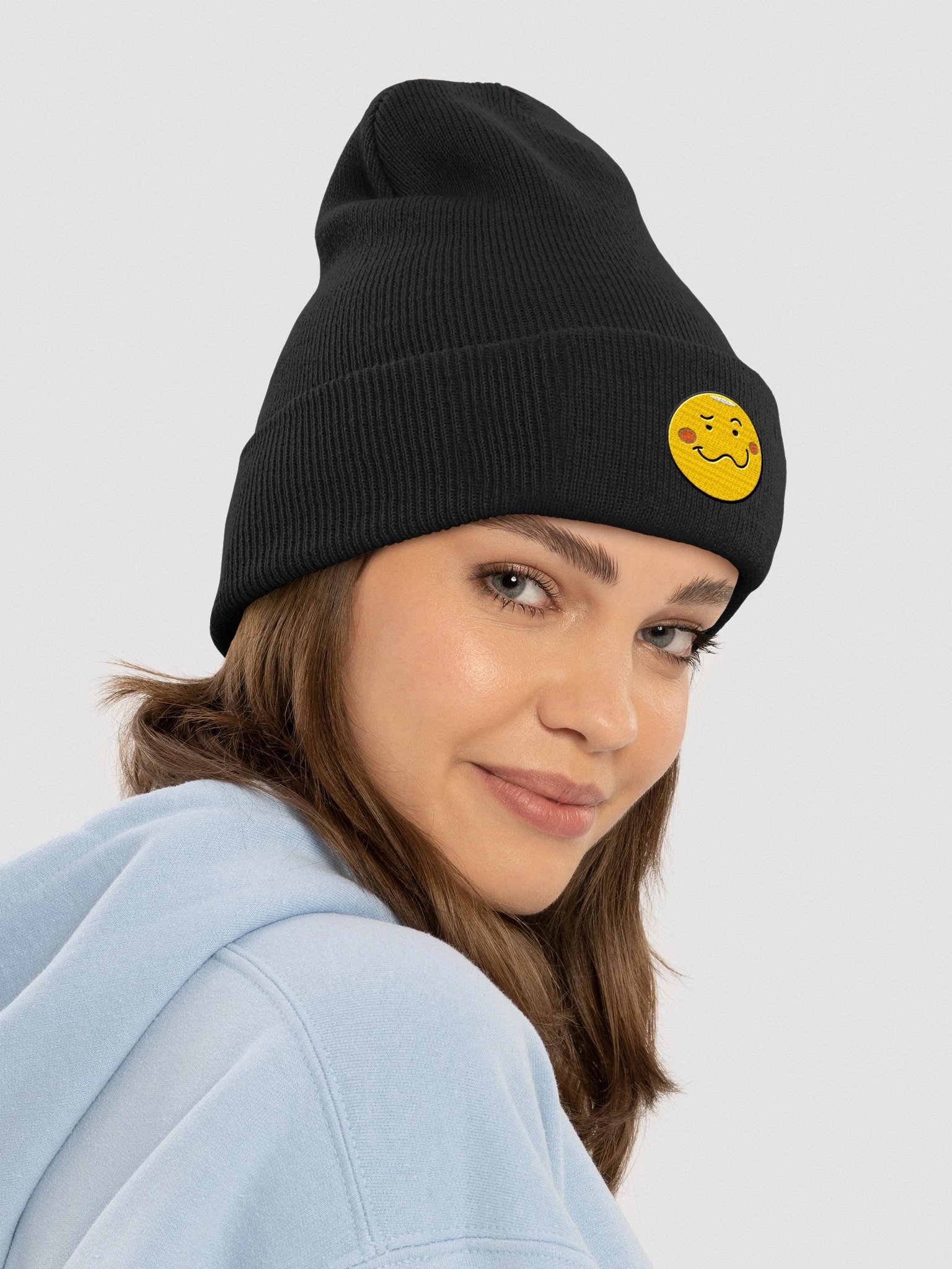 Confused Emoji Cuffed Beanie product image (4)
