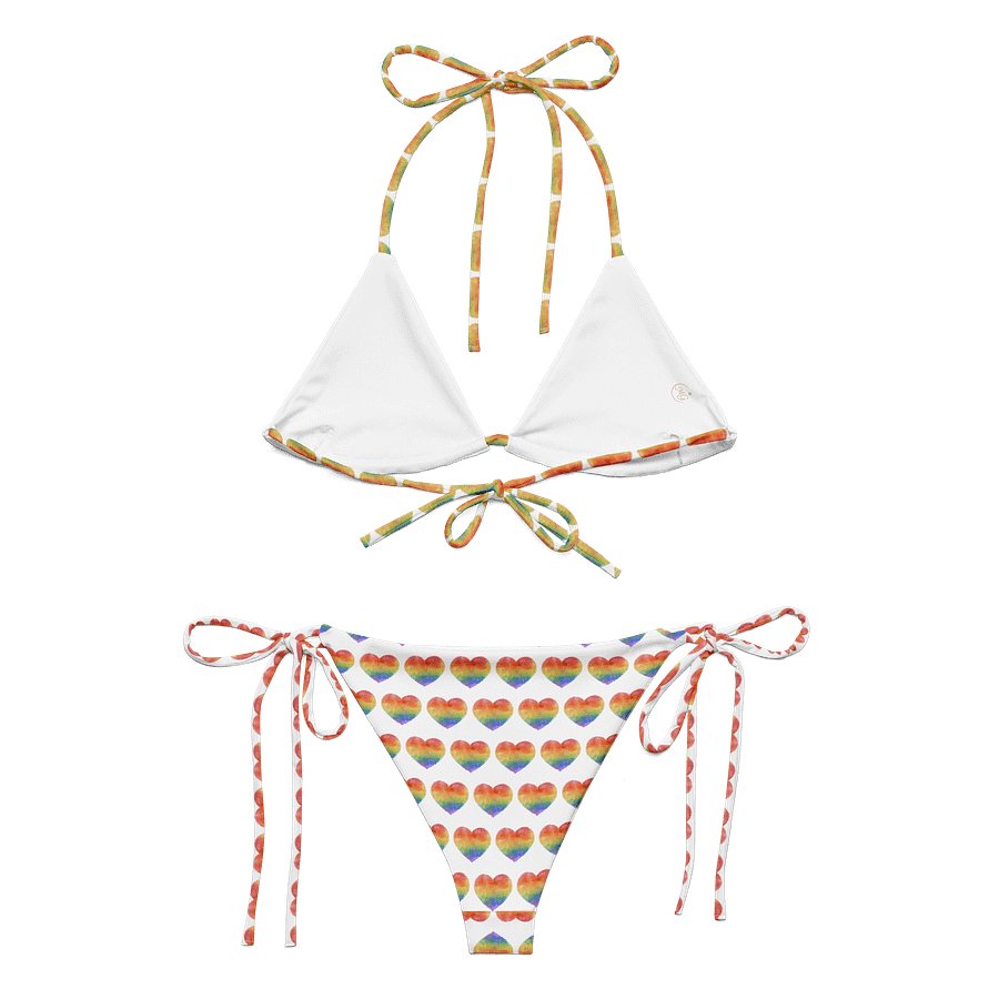 Rainbow Heart String Bikini – Pride Swimwear product image (3)