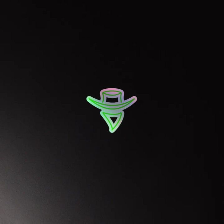 holographic logo sticker product image (4)