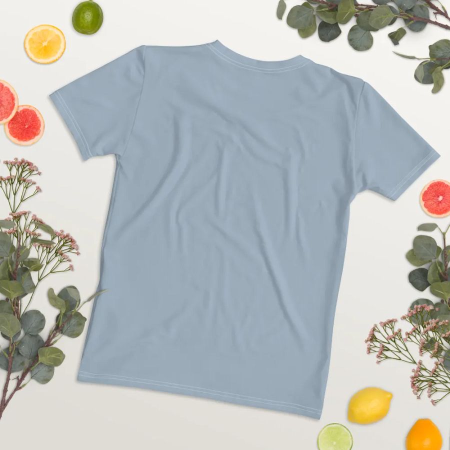 Plain Light Grayish Blue True Summer Women's Crewneck Polyester Heavyweight Premium T-Shirt by Treasure Pie product image (12)