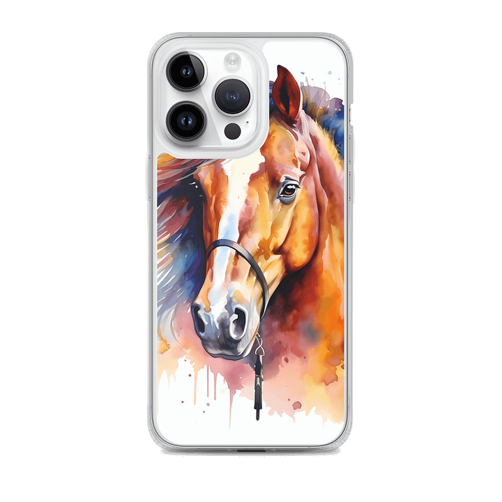 Vibrant Watercolor Horse iPhone® Clear Case product image (2)
