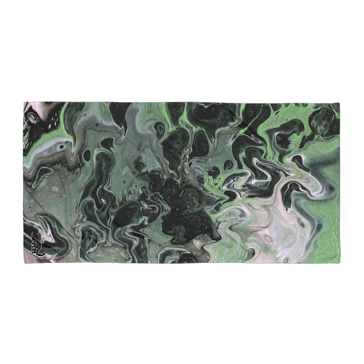 Metallic Green Fluid Acrylic Towel product image (1)