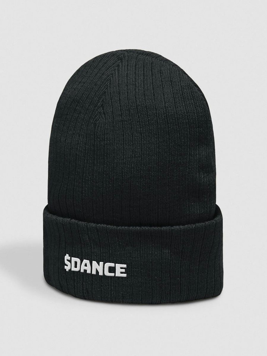 $DANCE RIBBED KNIT BEANIE - BLACK product image (2)