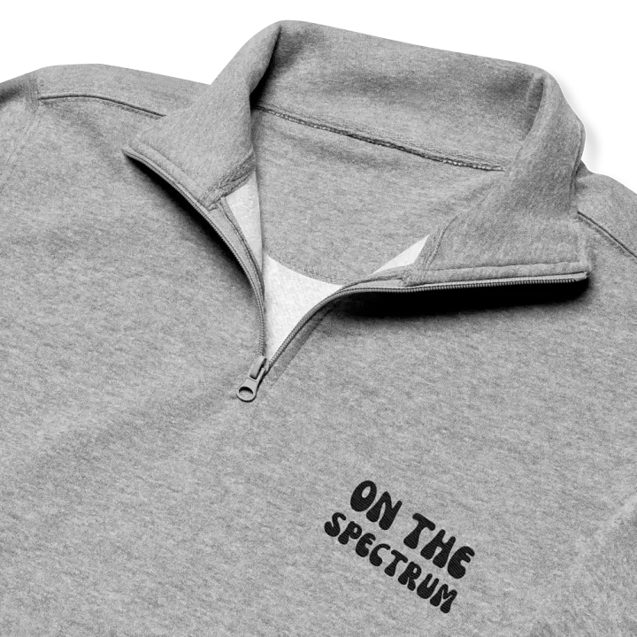 ON THE SPECTRUM (black) embroidered quarter zip product image (7)