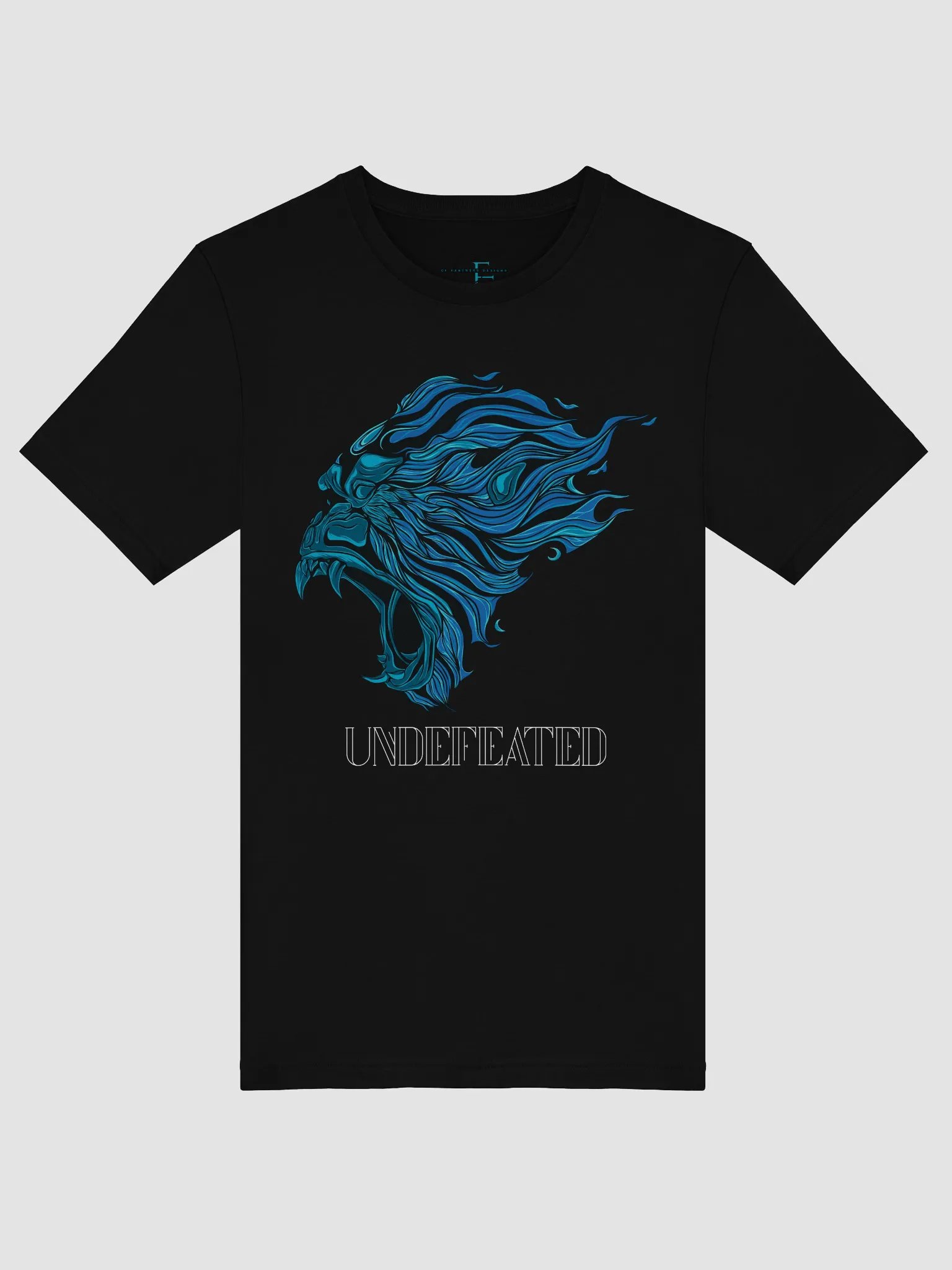 Vibrant Blue Gorilla Head "UNDEFEATED" Tee | Bella + Canvas 3001 Unisex Shirt product image (47)