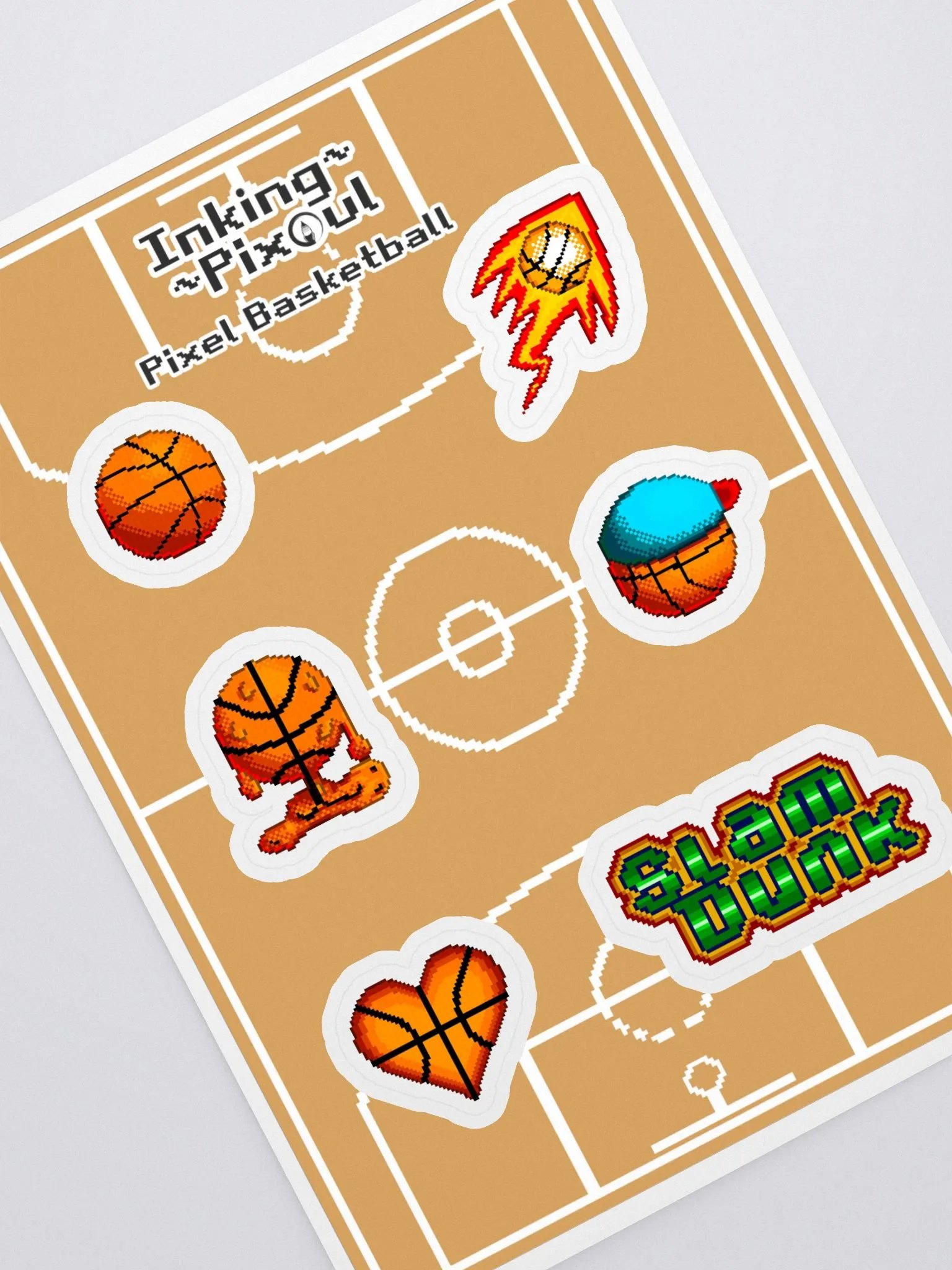 Pixel Basketball Sticker Sheet product image (1)
