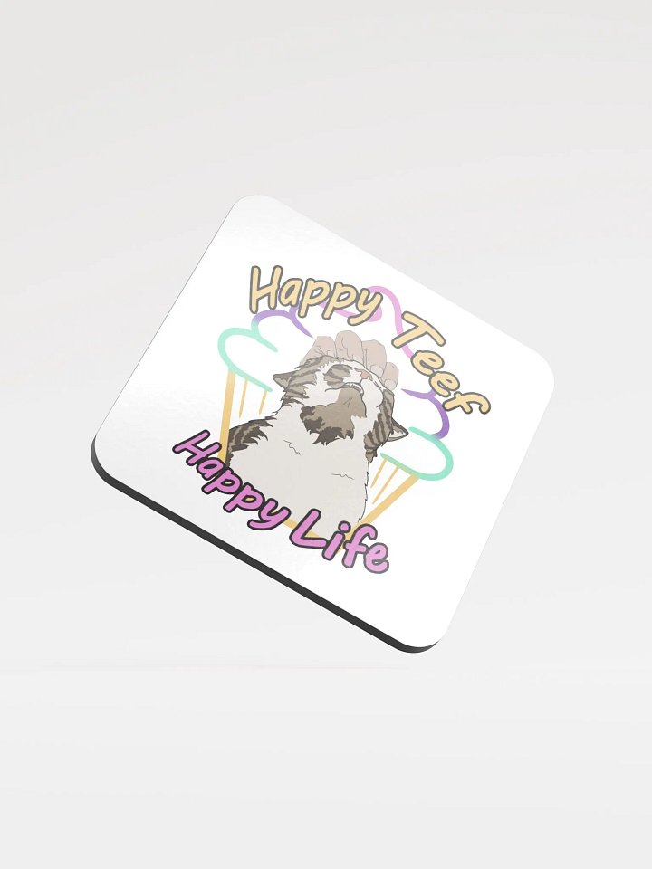 "Happy Teef, Happy Life" Gloss Coaster product image (1)
