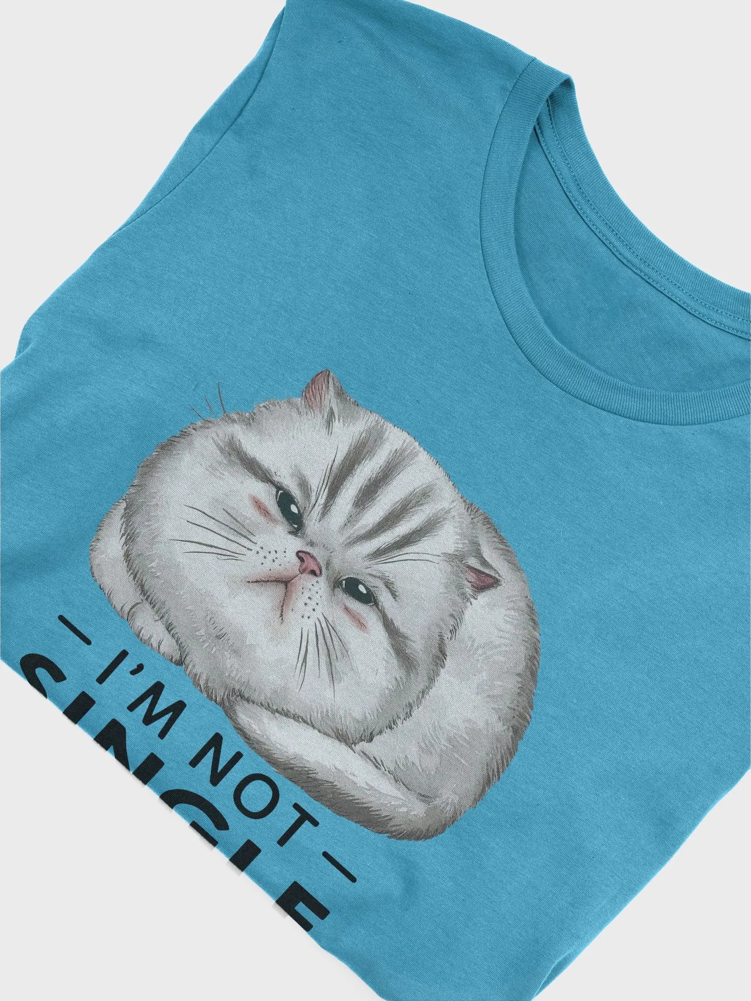 Funny Cat Lover T-Shirt - 'I’m Not Single, I Have a Cat' Design product image (5)