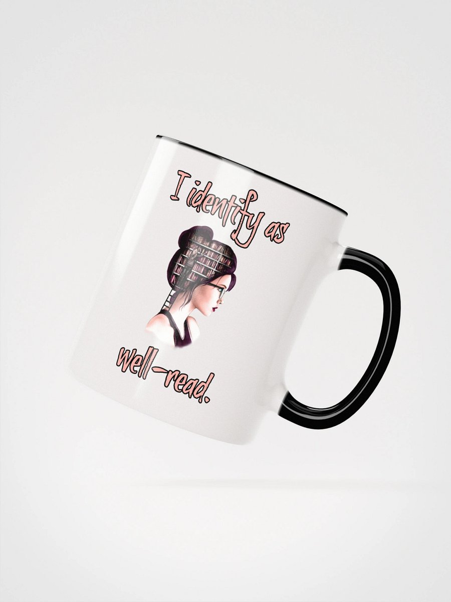 I Identify As Well-Read (Library In Her Head) Accent Mug product image (3)