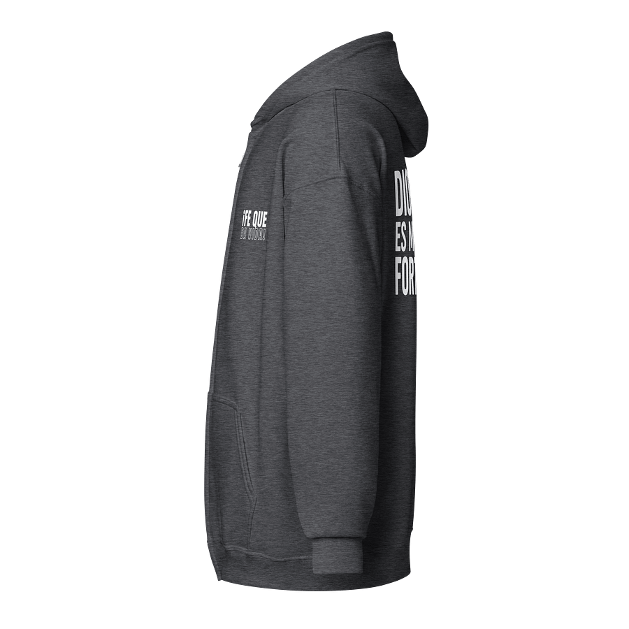 Sudadera Unisex con Capucha y Cremallera | Dios es mi Fortaleza product image (3)