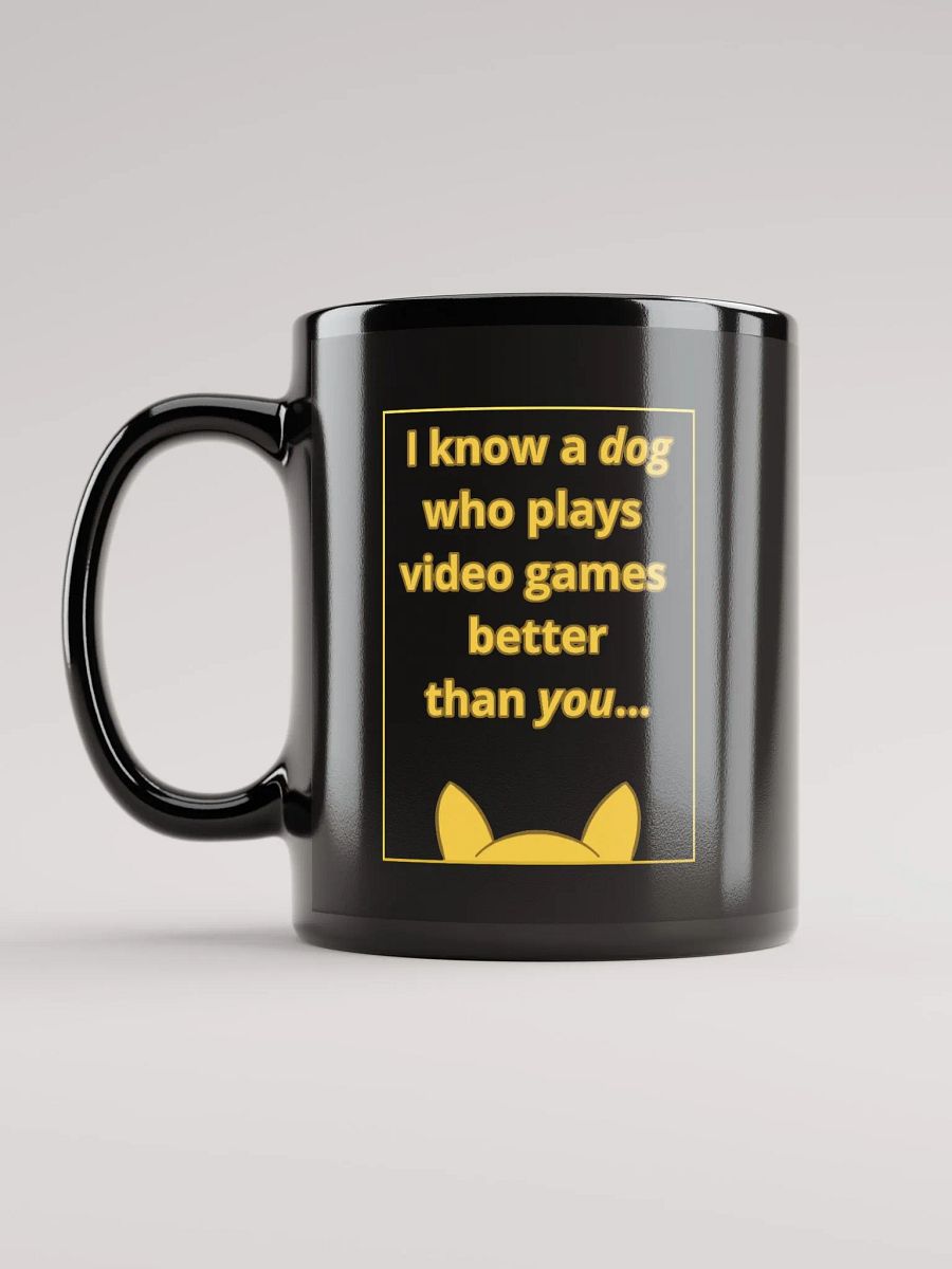 Doopsters - I know a Dog Gamer - Black Glossy Mug product image (1)