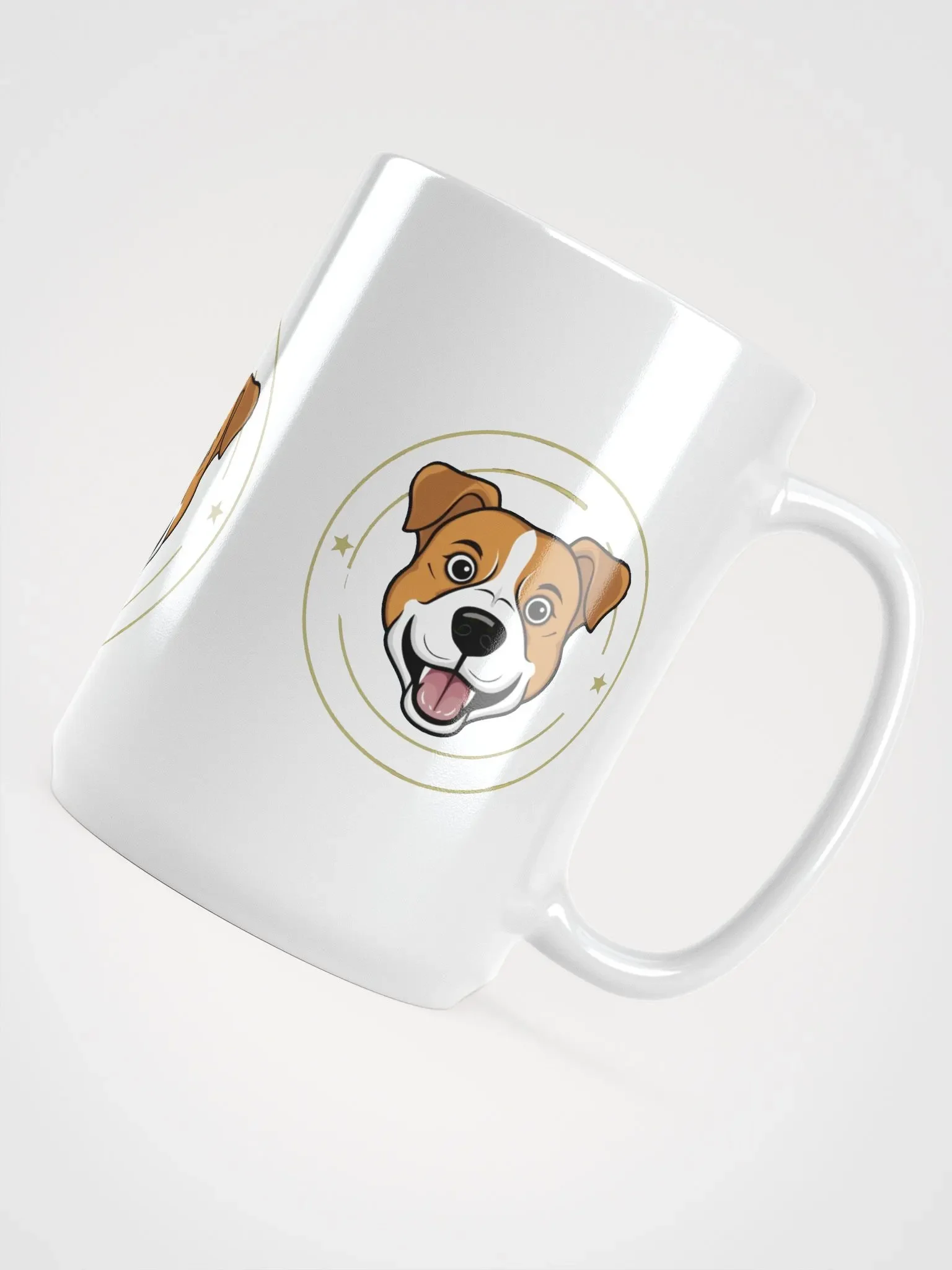 Happy Pup White Glossy Mug product image (4)