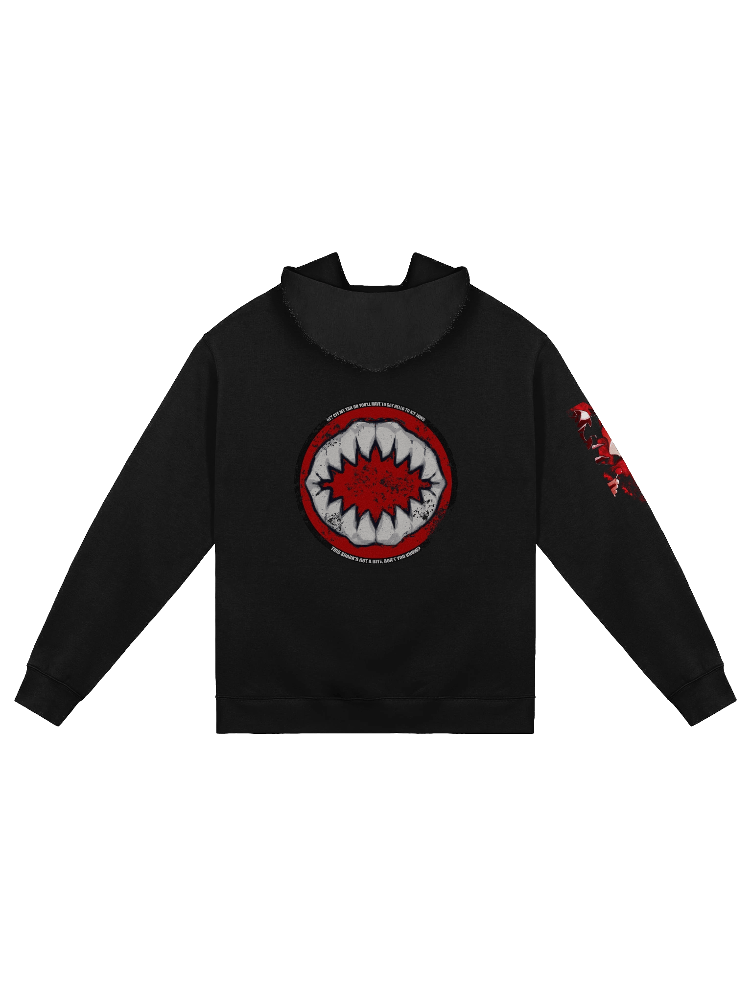 Triple Print Premium Oversized Heavyweight Hoodie Ellen "Bite!" Design Unisex product image (2)