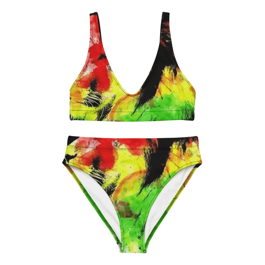Rastafarian-Themed High-Waisted Bikini product image (4)