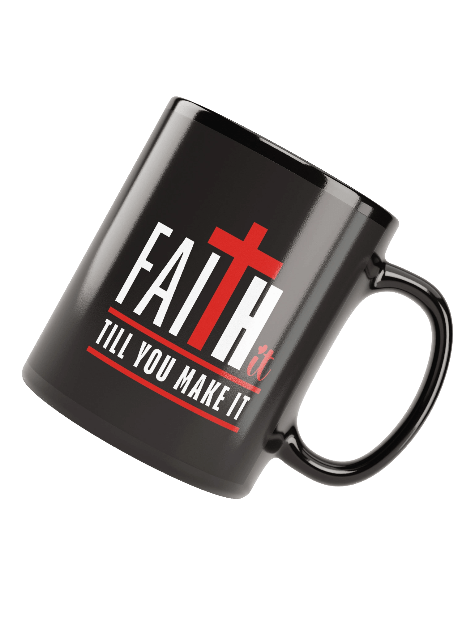 Faith It ’Til You Make It Christian Mug | Inspirational Coffee Mug for Women | Faith-Based Morning Motivation Cup product image (6)