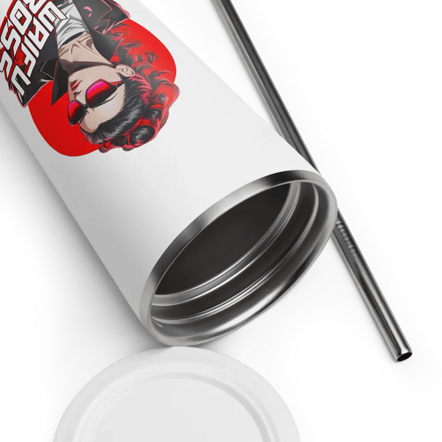 Waifu Boss 20 oz Tumbler Cup - White - Insulated Tumbler with a Straw v2 product image (9)