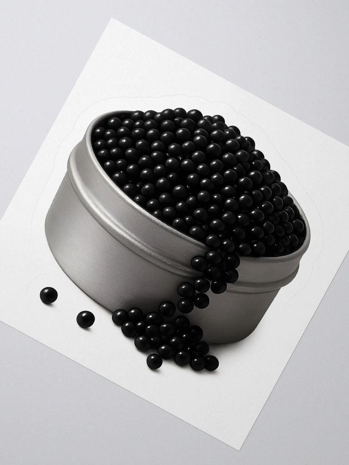 Caviar Black Matte Sticker product image (2)