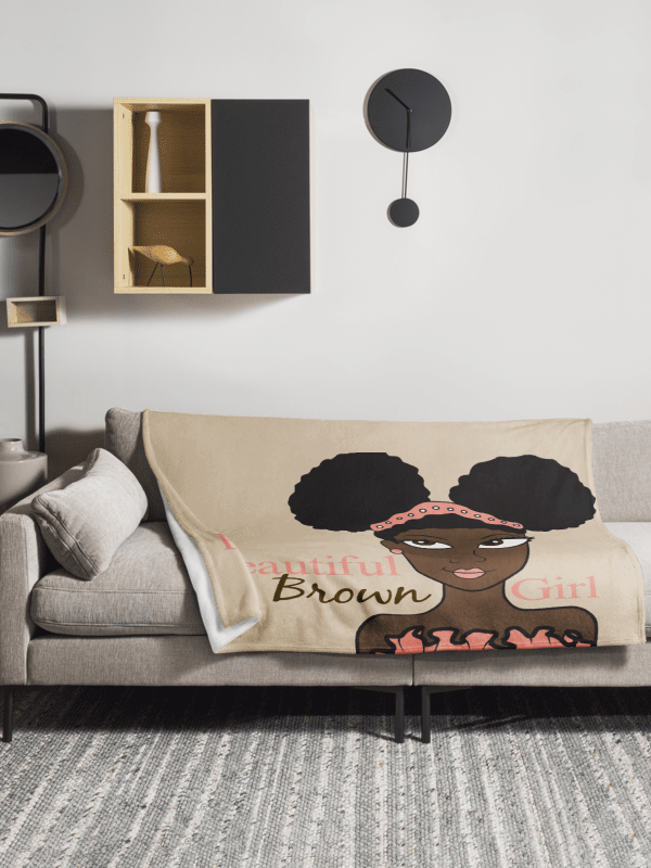 Beautiful Brown Girl Signature Blanket — The Bliss Collection product image (2)