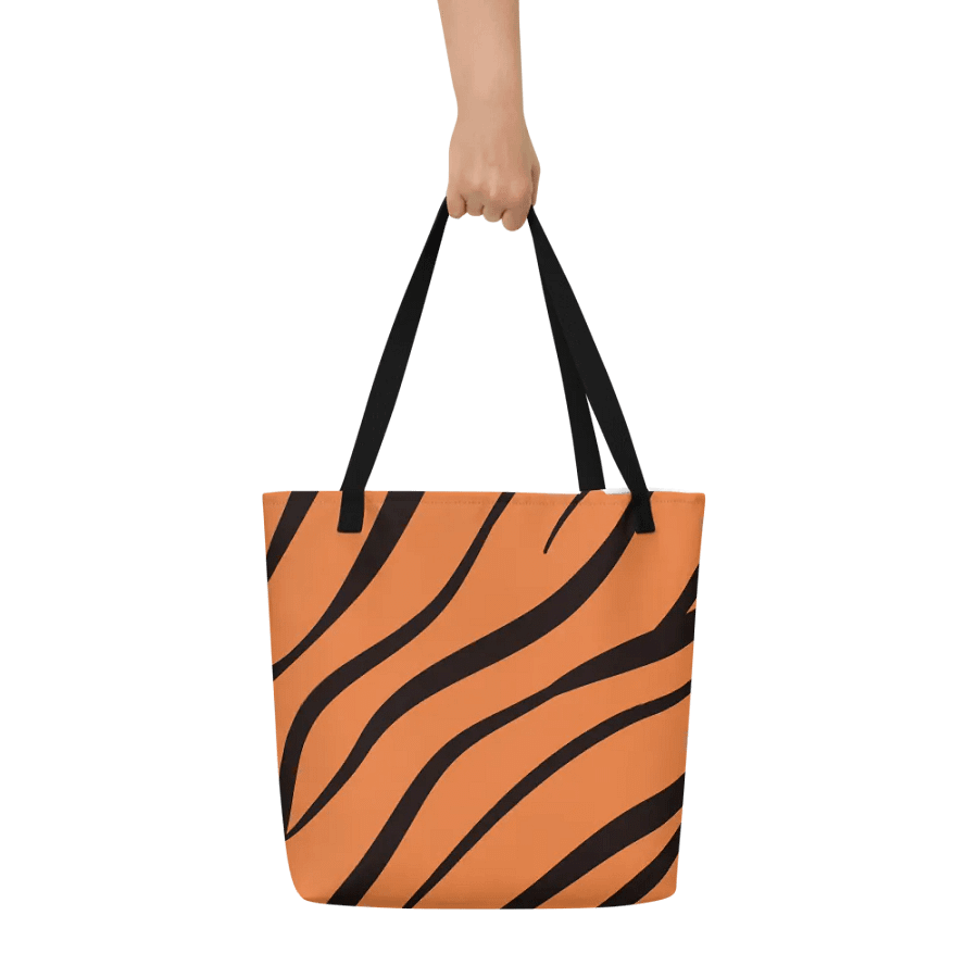 All-Over Print Large Tote Bag w/ Pocket - Tiger product image (6)