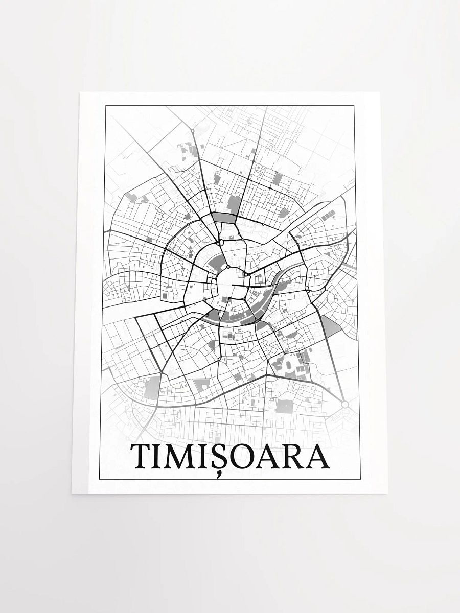Timișoara, Romania, city map print product image (16)