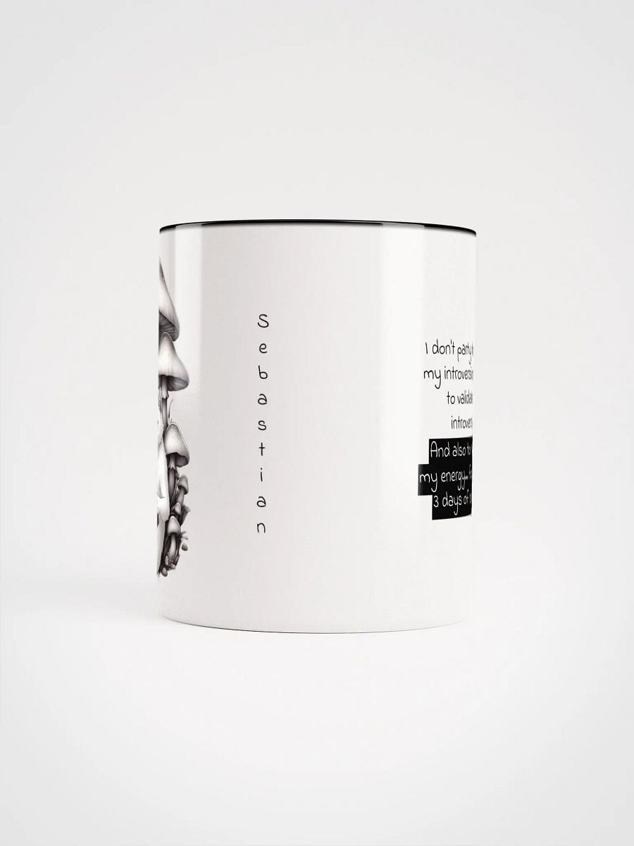 Personalized Extrovert Black Cat and Introvert White Cat Coloured Mug product image (5)