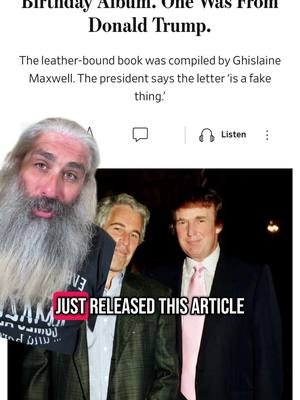 Is the Wall Street Journal along with Donald Trumps ego gonna release Epstein files? 😂😂😂 #usmcangryveteran 