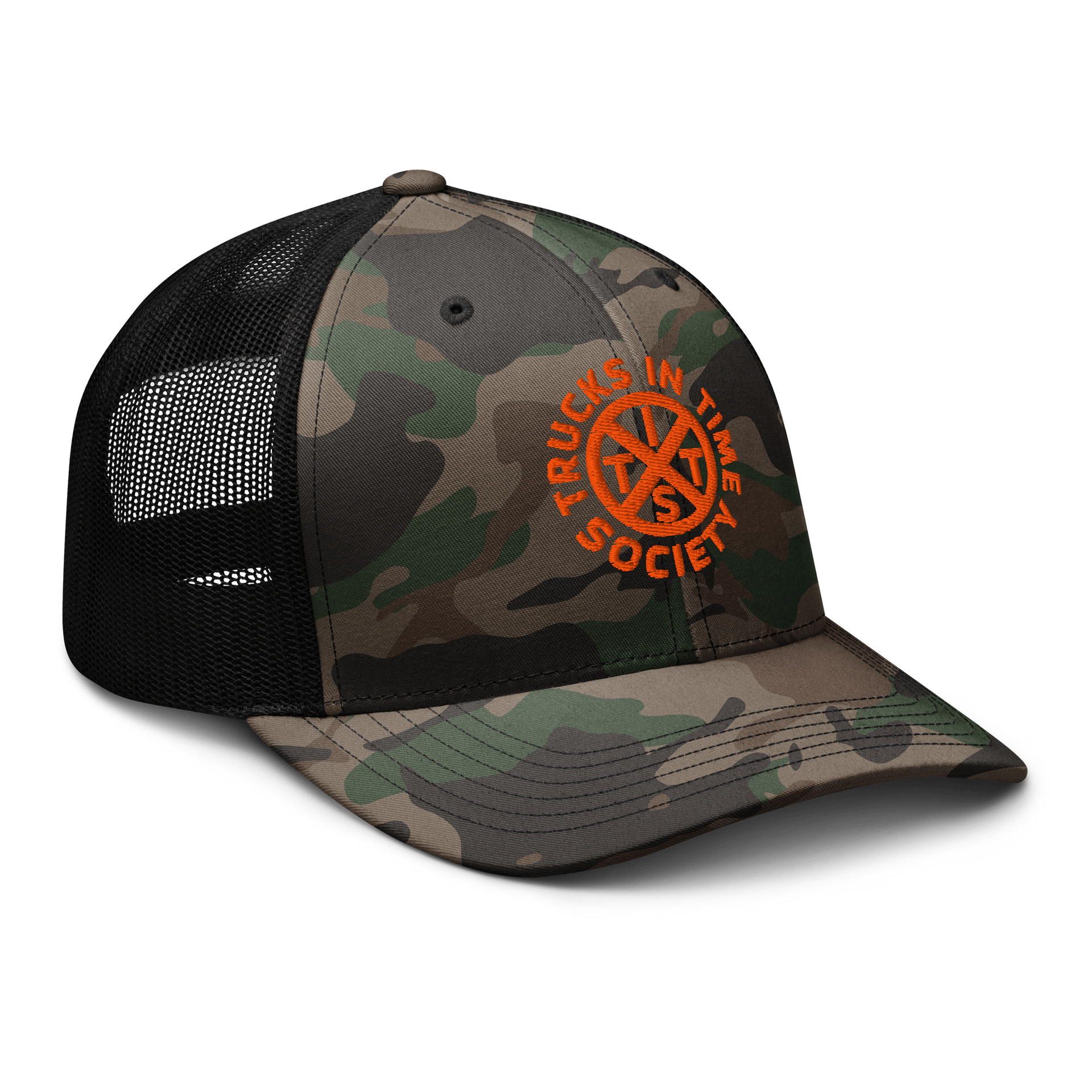 CROSSROADS ORANGE Camo Trucker Hat product image (8)
