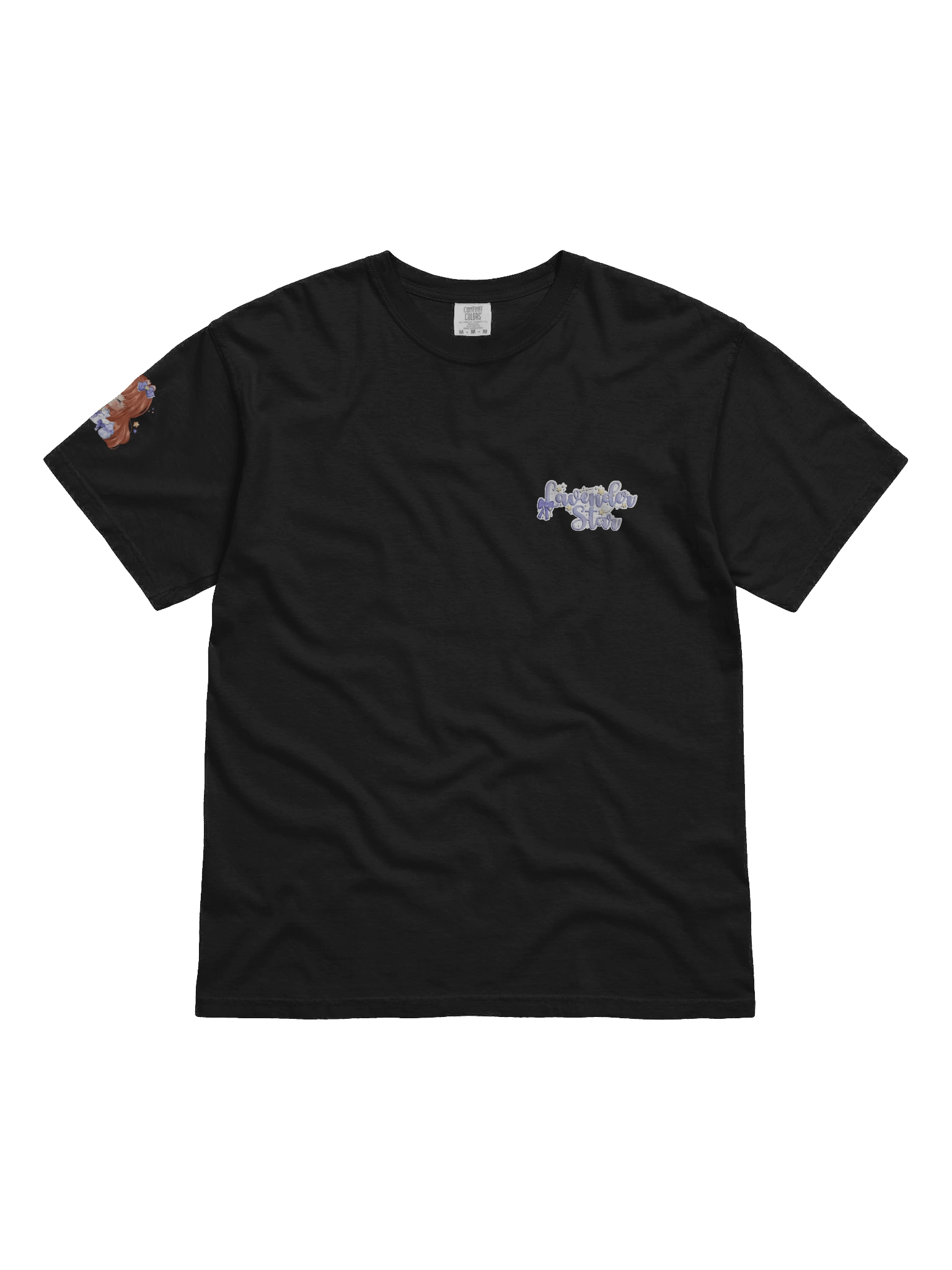 Lavender Star T-Shirt in Black product image (2)
