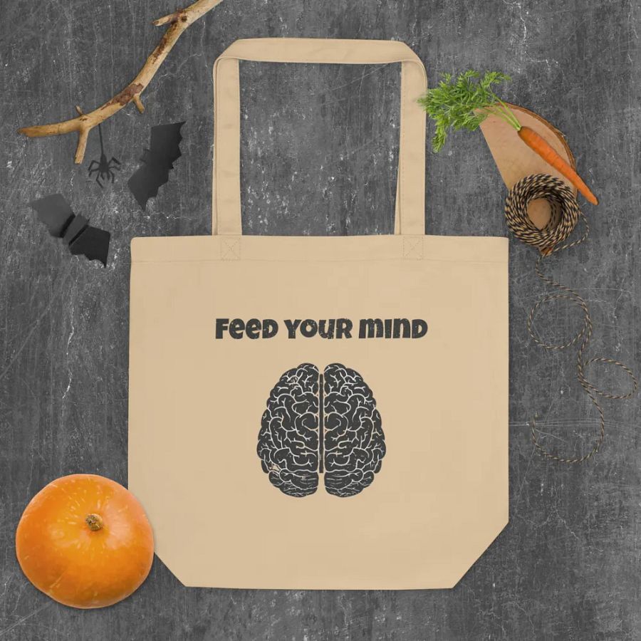 Eco-Friendly Feed Your Mind Tote Bag product image (5)
