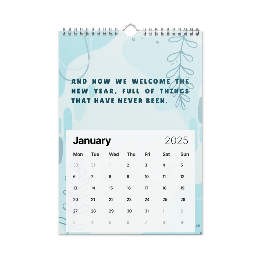 FLORAL INSPIRATIONAL QUOTES WALL CALENDAR 2025 product image (6)