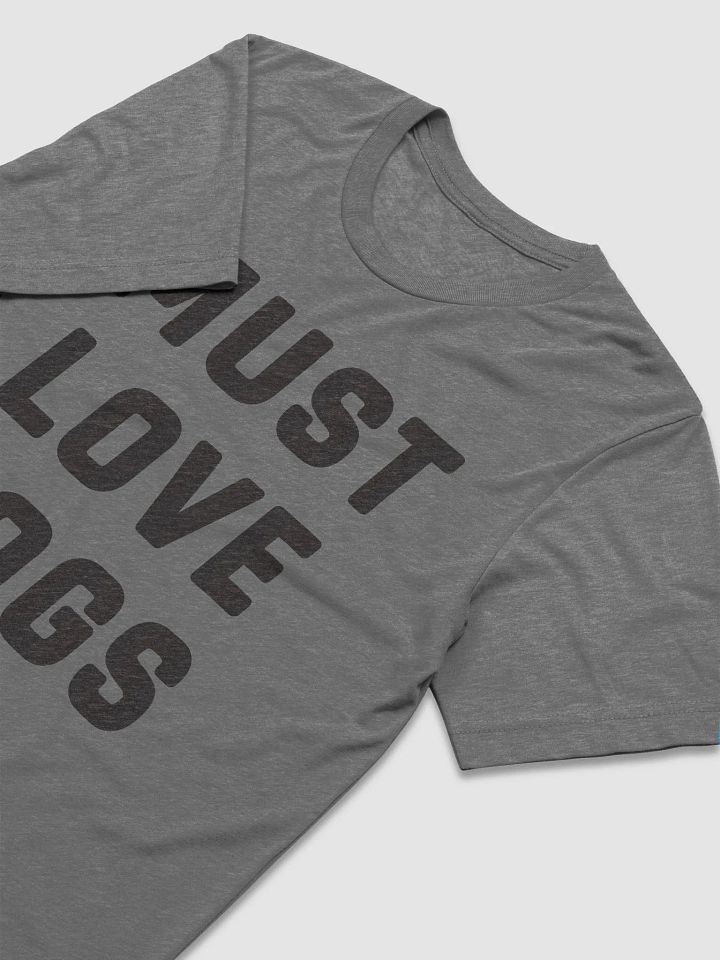 Must Love Dogs // Unisex Triblend (Heather Black Text) product image (2)