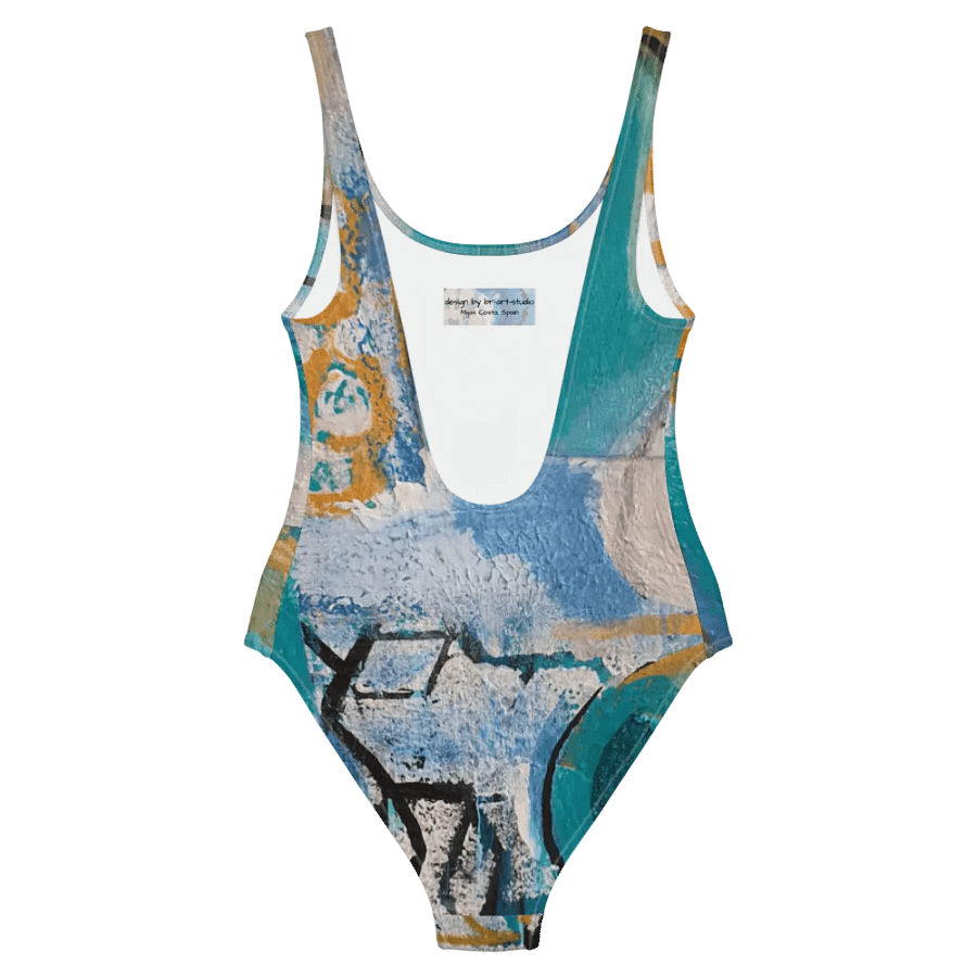 original painting by b.reters print on swimsuit, beautiful blue colours product image (7)