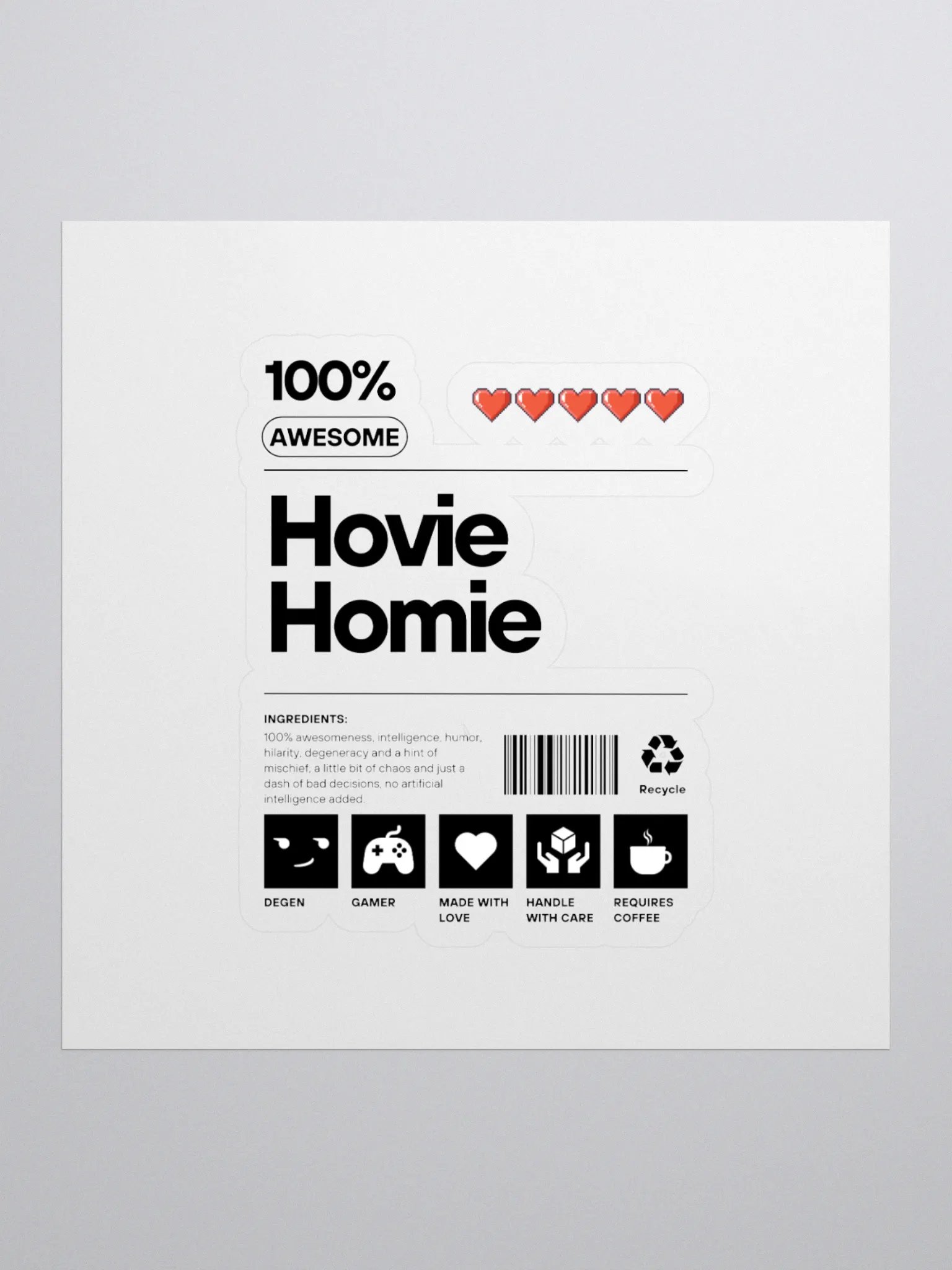 Hovie Homie Sticker product image (1)