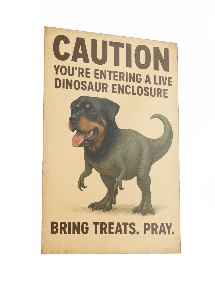 Caution Rottosaurus Enclosure Poster product image (4)