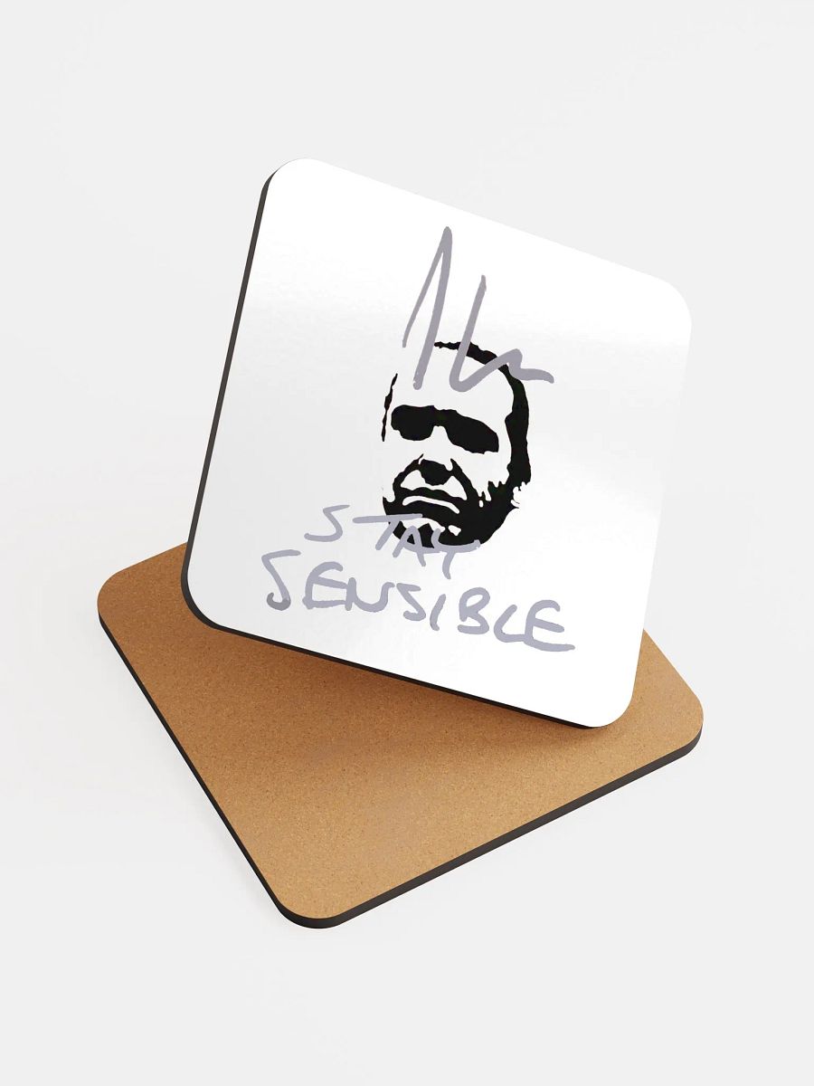 Jon Hare Stay Sensible Glossed Cork Coaster product image (6)