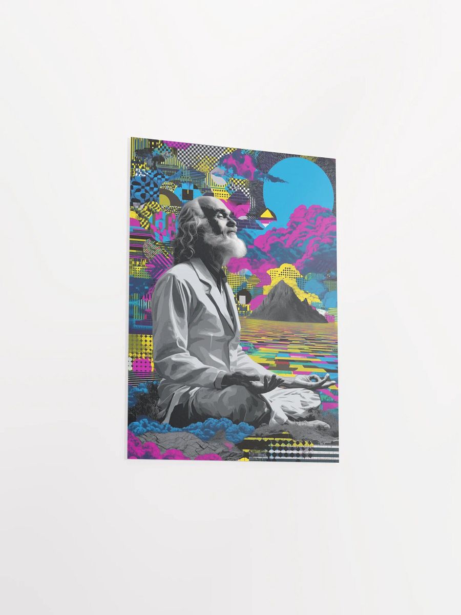 Psychedelic Ram DassMeditation: Pop Art Mountains, Neon Clouds, and Visionary Lotus Pose product image (7)